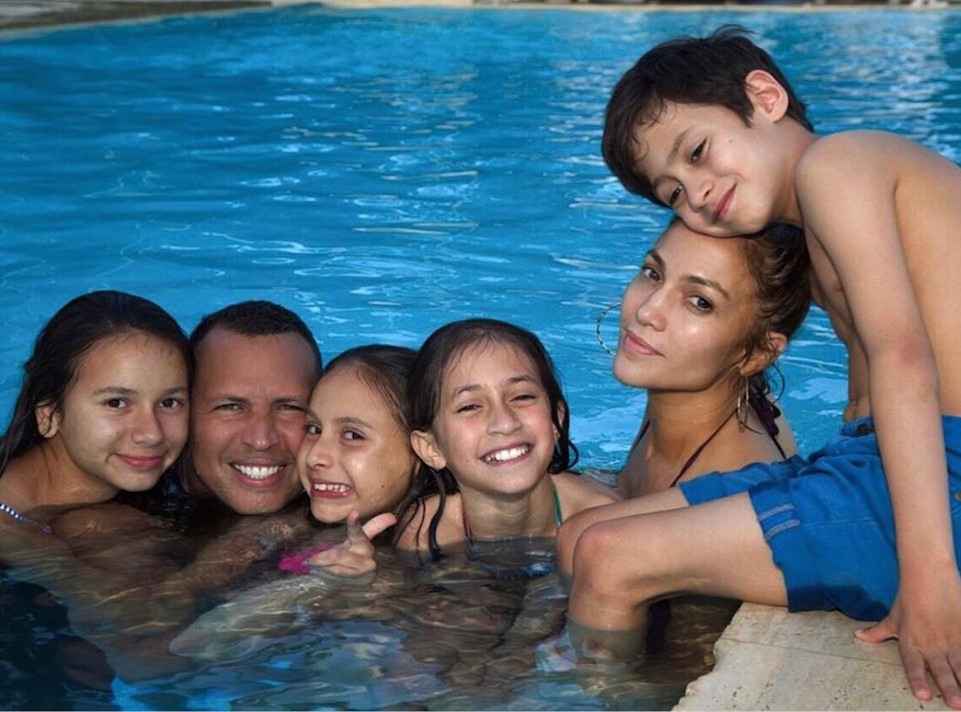 Alex Rodriguez, Jennifer Lopez, kids, Instagram